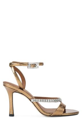 Kurt Geiger Crystal Ankle Strap Sandal in Rust/Copper at Nordstrom, Size 8.5Us