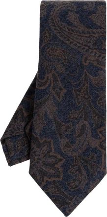Etro Paisley Jacquard Das - Heren - Stropdassen - Blauw - ONE Size - Accessoires