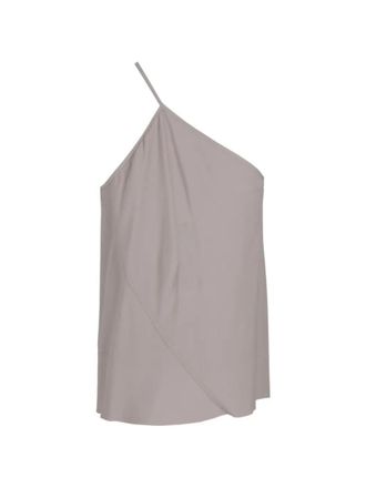 Rick Owens Grey One Shoulder Top