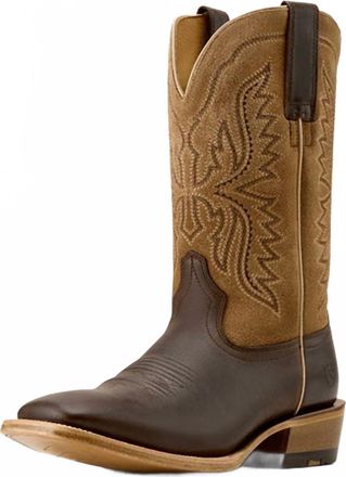 Ariat Mens Preston Tekstep Square Toe Leather Sole Boot In Roasted Coffee
