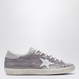 Golden Goose Super-star sneakers lilac crocodile-effect leather