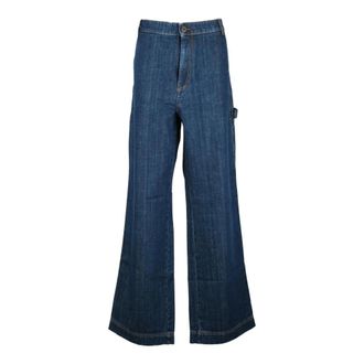 Max Mara Wide Jeans, female, Blue, Size: 3XS Weekend MAX Mara jeans