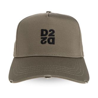 Dsquared2 Cap met Klep - Heren - Petten - Groen - ONE Size - Katoen - Accessoires