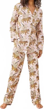 Printfresh Long Pajama Set In Bagheera Blush