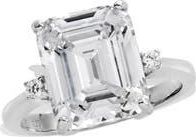 Savvy Cie Jewels Emerald Cut CZ Ring in White at Nordstrom Rack, Size 6
