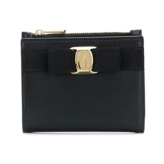 Ferragamo Wallets & Cardholders, unisex, Black, Size: ONE SIZE Vara Bow Compact Wallet