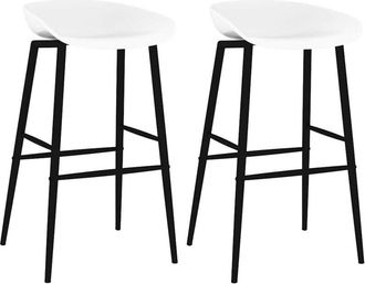 vidaXL Taburetes De Cocina 2 Unidades Blanco Vidaxl