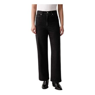 Levi's High Waisted Straight - Dames - Jeans - Zwart - Maat: W29 L31 Katoen