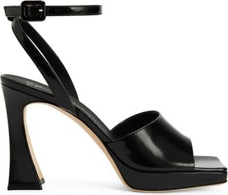 Giuseppe Zanotti Emiyle 100mm leather sandals - women - Leather/Leather/Leather - 39.5 - Black