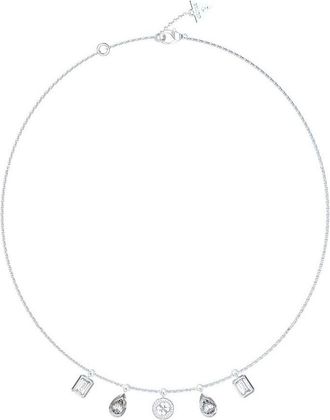 Guess Womens UBN05238RH Ladies 4G Light Necklace - Silver Stainless Steel - One Size