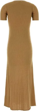 Max Mara Womens Camel Silk Blend Europa Dress Cammello Exterior: Cashmere Abiti