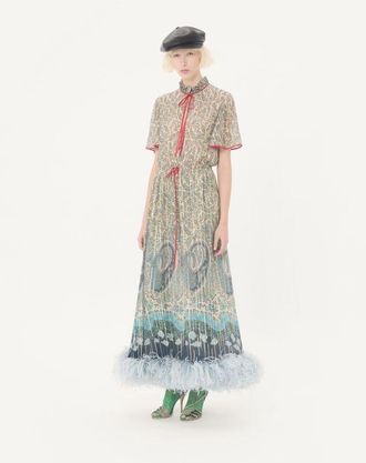 Valentino Abito Midi In Pekin Voyage Imaginaire Paisley Donna MULTICOLOR 36