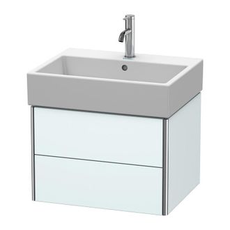 Duravit Duravit Xsquare Mueble De Pared 58.4x 46.0 Cm, 2 Cajones, Para Lavabo Vero Air 235060, Color (frente/cuerpo): Azul Claro Mate - Xs419300909