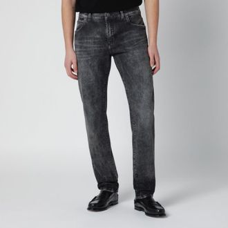 Dolce & Gabbana Slim-fit jeans in black washed-effect denim