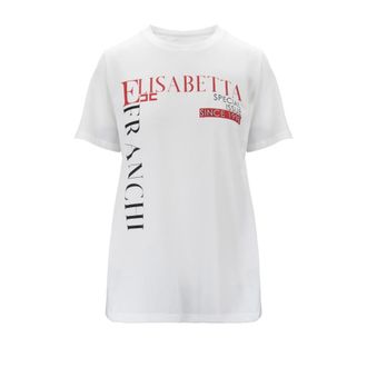 Elisabetta Franchi Womens Cotton Logo T-Shirt