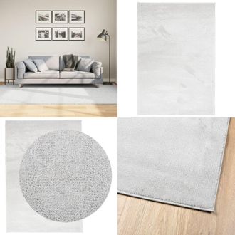 vidaXL Tappeto OVIEDO a Pelo Corto Grigio 160x230 cm - Tappeto grigio - Tappeto per casa