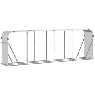 vidaXL Le&ntilde;ero De Acero Galvanizado Plateado 300x45x100 Cm Vidaxl