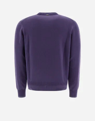 Herno Star Logo Intarsia Sweatshirt - Purple