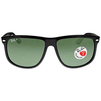 Ray-Ban Boyfriend Polarized Green Rectangular Mens Sunglasses RB4147 601/58 60