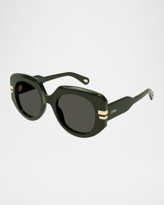 Chloé Marcie Oversized Acetate Square Sunglasses