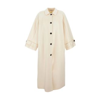 Stefano Mortari Jassen, Dames, Wit, M, Wol, Wollen Kasjmier Jas