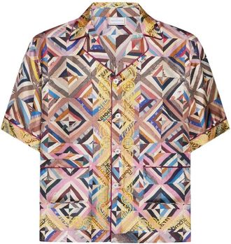 Pierre-Louis Mascia Aloe Shortsleeve Shirt - Heren - Korte mouwen Overhemden - Veelkleurig - M - Overhemden