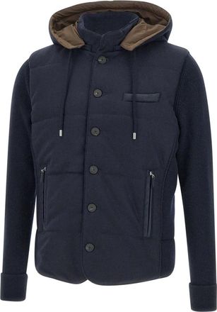 Gran Sasso Navy Blauwe Wollen Jas - Heren - Winterjassen - Blauw - 3XL - Wol - Jassen