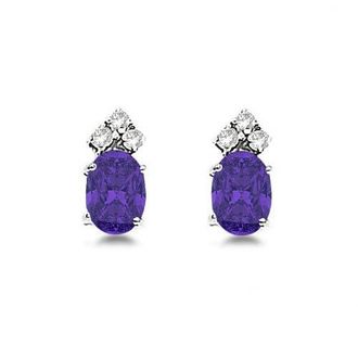 Allurez Oval Stud Earrings 14k in Tanzanite at Nordstrom