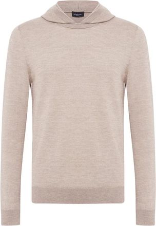 Kiton Hooded Pullover - Heren - Ronde hals truien - Grijs - M - Kasjmier - Truien & Vesten
