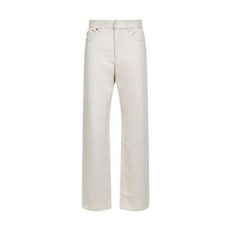 Fendi Lange Jeans - Dames - Loose Fit Jeans - Beige - XS - Katoen - Jeans