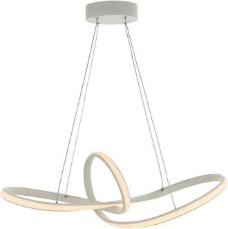 Loops LED Ceiling Pendant Light 31W Warm White Matt White Infinity Loop Feature Lamp