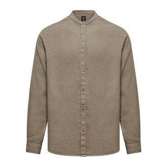 Bomboogie Regular Fit Slub Linen Shirt - male - BomBoogie - Casual Shirts - Beige - 2XL - Shirts
