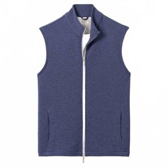 Johnnie-O Mens Reggie Ribbed Performance Vest In Navy