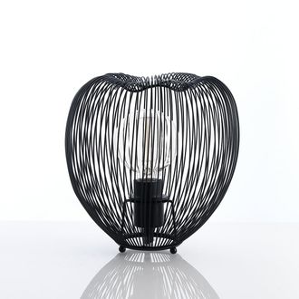 Oresteluchetta L&aacute;mpara De Mesa De Acero Negro Mate Dise&ntilde;o Moderno Lynton
