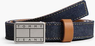 Tommy Hilfiger Womens Tommy Jeans Badge Buckle Denim Belt - Denim Dark - 40