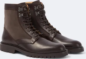 Brunello Cucinelli Leather lace-up boots