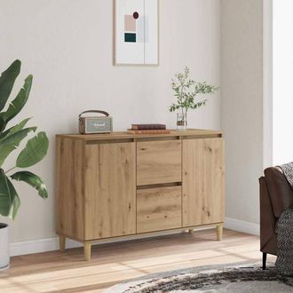 Berkfield Home Sideboard Artisan Oak 102x35x70 cm Engineered Wood in Brown | Size: 102 x 35 x 70 cm