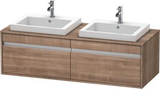 Duravit Duravit Ketho Mueble De Pared 6797, 2 Extra&iacute;bles, 1400mm, Para 2 Lavabos Empotrados, A Ambos Lados, Color (frente/cuerpo): Cerezo Del Tesino - Kt6797b