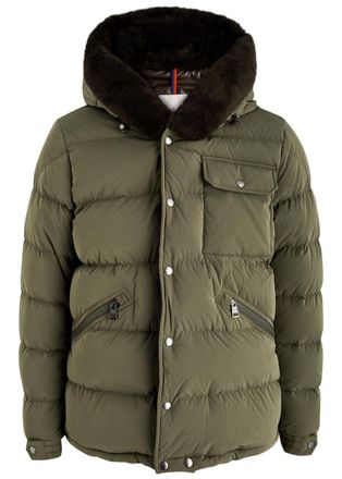 Moncler Marcelettes Hooded Shell Jacket - Green