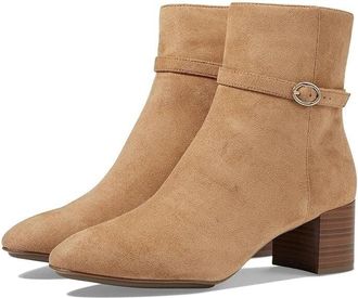 Anne Klein Womens Anne Klein Kaci Boots Dark Natural Block Heel Ankle Bootie RHS7217