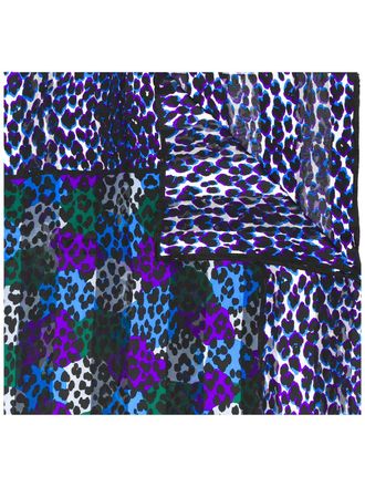 Saint Laurent Sciarpa con stampa - Blu