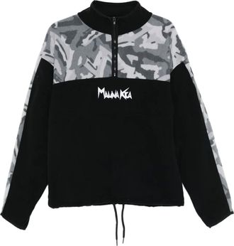 Mauna Kea camouflage-pattern zip-fastening sweatshirt - men - Acrylic/Wool - M - Black