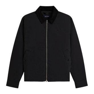 Fred Perry Katoenen Caban Jas - Heren - Zomerjassen - Zwart - M - Katoen - Jassen