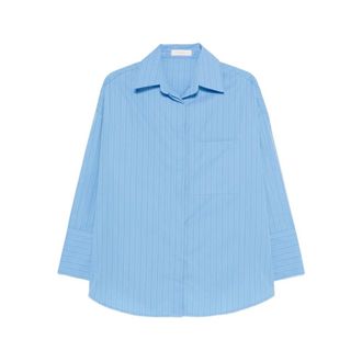 Faithfull The Brand Clemente Shirt - Dames - Overhemden - Blauw - XS - Katoen - Overhemden