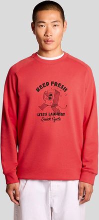 Lyle & Scott Trui met Grafische Bedrukking op de Borst