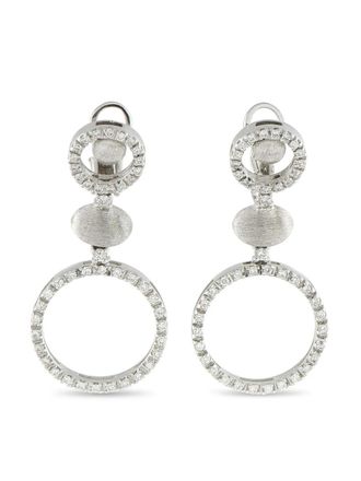 Nanis 18K white gold diamond earrings - women - White Gold/Diamond - One Size - Silver