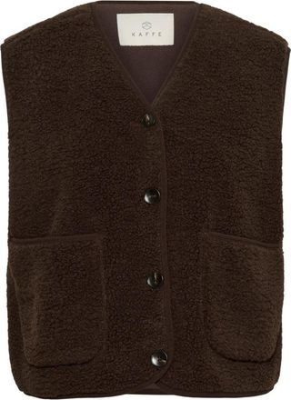 Kaffe Gilet - - Jackets - Donna - Marrone - XL
