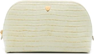 Aspinal of London Trousse make up in pelle - Verde