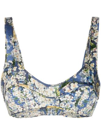 Zimmermann Bralette a fiori Tama - Blu