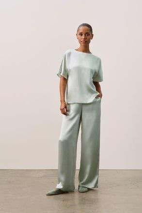 Naked Cashmere ROBYN SILK PANT in Jadite at Nordstrom, Size X-Small 30